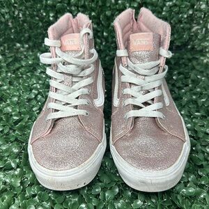 Vans pink sparkle Girls size 4